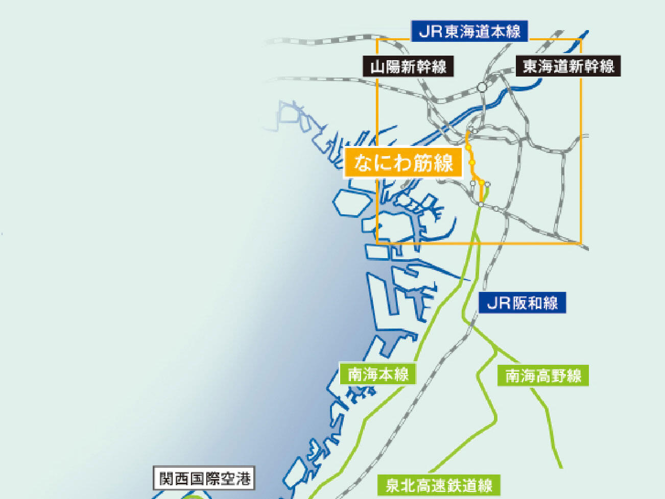 大阪都心部で整備が進む なにわ筋線