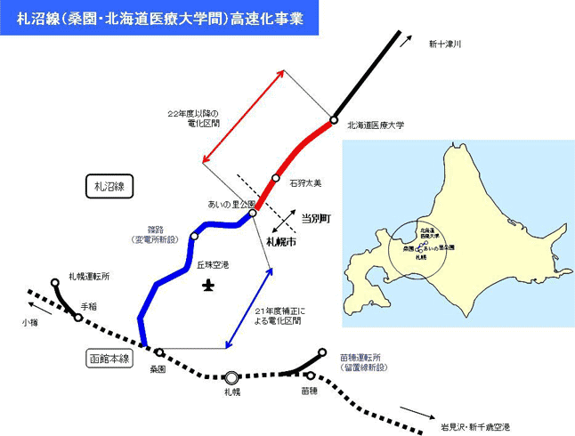 札沼線(桑園・北海道医療大学間)高速化事業